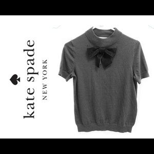NWOT Kate Spade Bow Tie Wool Blend T shirt